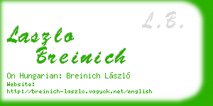 laszlo breinich business card